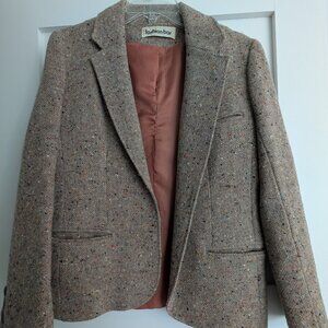 Vintage Tweed Blazer Brown Multicolored Fashion Bar Small Medium